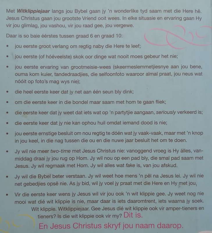 Witklippiejaar: Bybeldagboek vir Meisies Wat Jesus Christus Liefhet (Afrikaans) | Maretha Maartens
