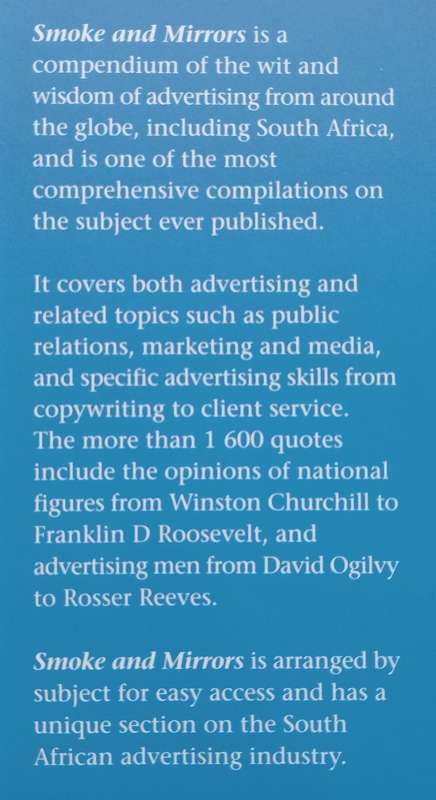 Smoke and Mirrors: Advertising Quotations from Around the World (South African Section) | Tony Ko...