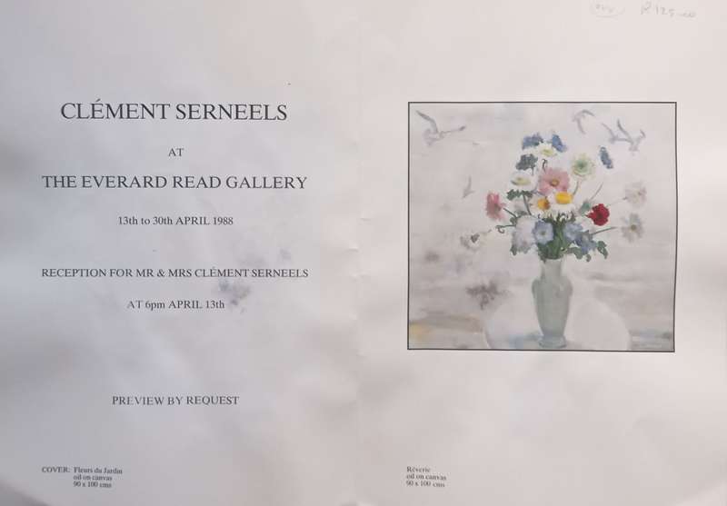Clement Serneels (Invitation to an Exhibition of his Work)