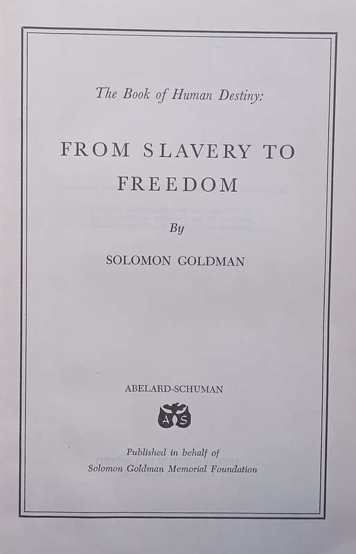 From Slavery to Freedom | Solomon Goldman