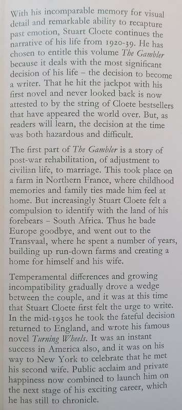 The Gambler: An Autobiography, 1920-1939 | Stuart Cloete