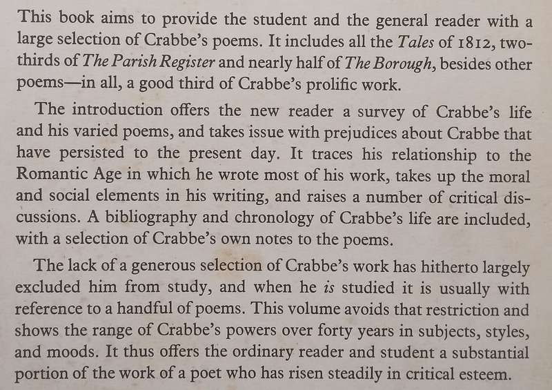 Tales, 1812 and Other Selected Poems | George Crabbe