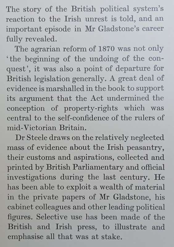 Irish Land and British Politics: Tenant-Right & Nationality, 1865-1870 | E. D. Steele