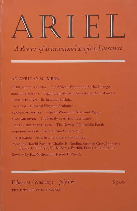 Ariel (Vol. 12, No. 3, July 1981, An African Number Issue)