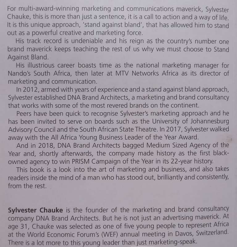 Stand Against Bland (Inscribed by Author) | Sylvester Chauke