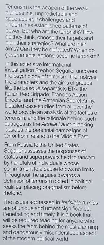Invisible Armies: Terrorism Into the 1990s | Stephen Segaller