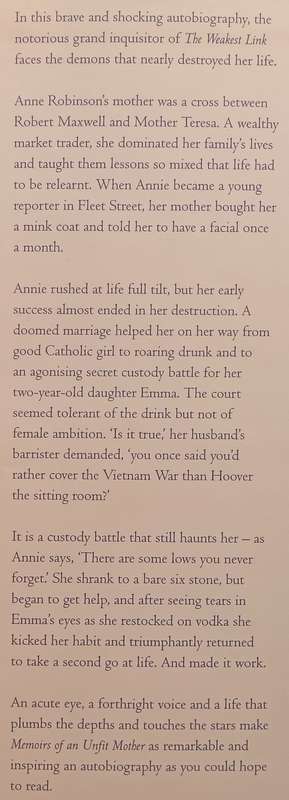 Memoirs of an Unfit Mother | Anne Robinson