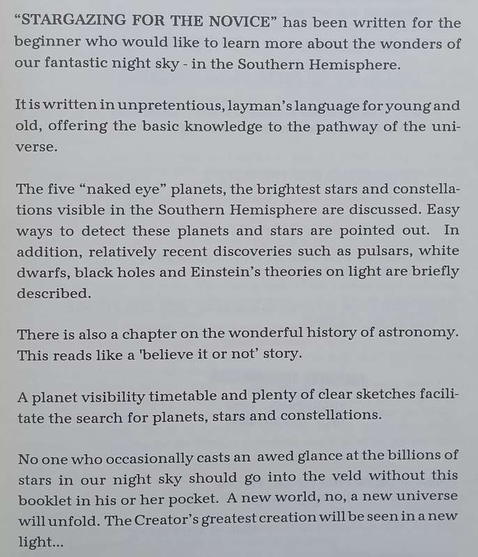 Stargazing for the Novice | Franz Conradie
