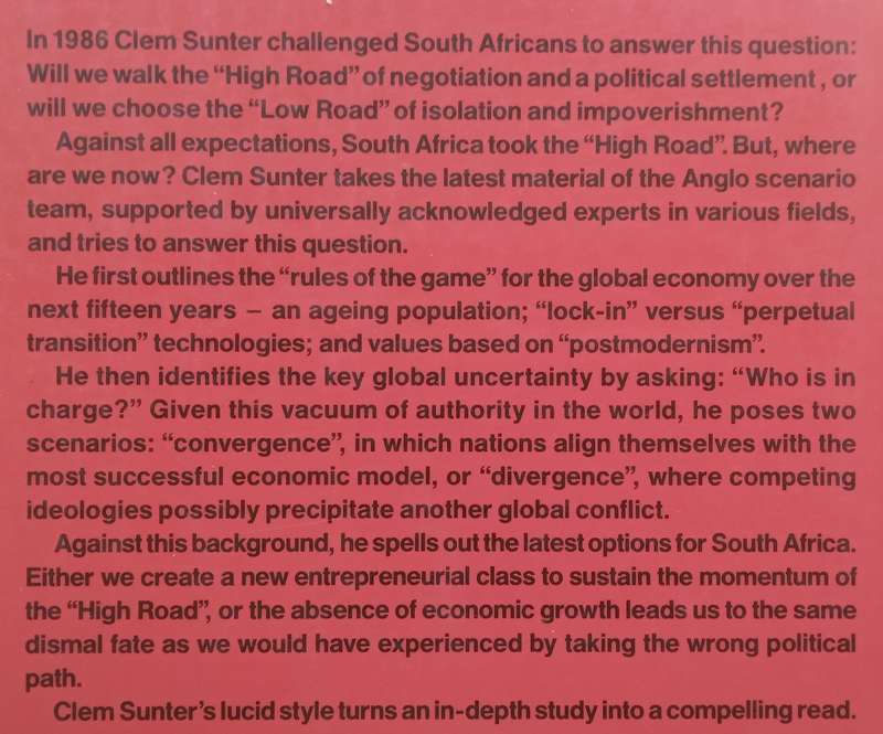 The High Road: Where Are We Now? (Signed by Author) | Clem Sunter