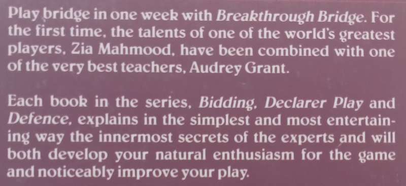 Breakthrough Bridge: Defence for Beginners | Zia Mahmood & Audrey Grant