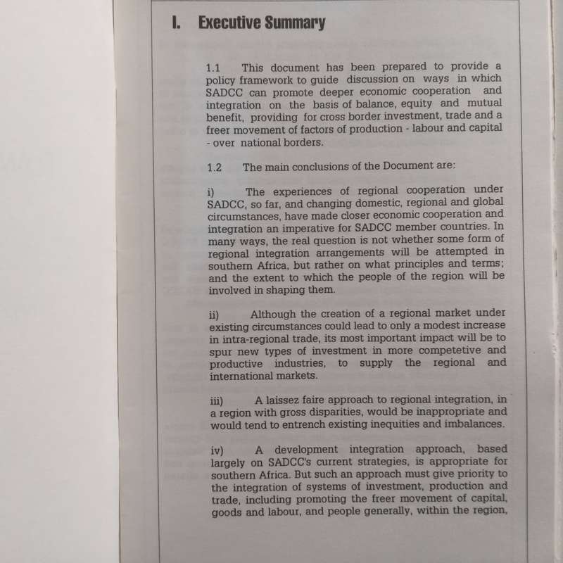 SADCC: Towards Economic Integration (Backgrounder No. 6)