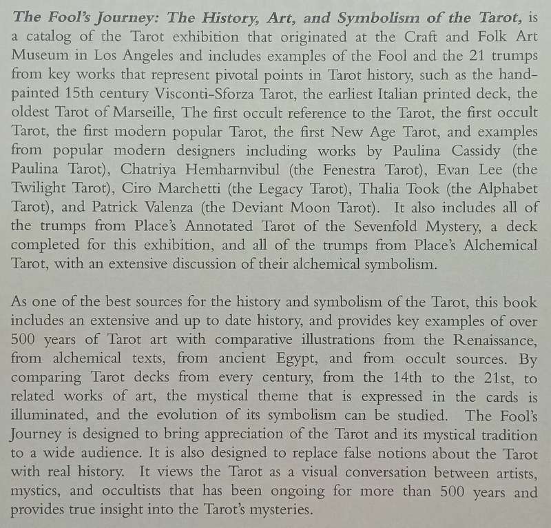 The Fools Journey: The History, Art & Symbolism of the Tarot | Robert M. Place