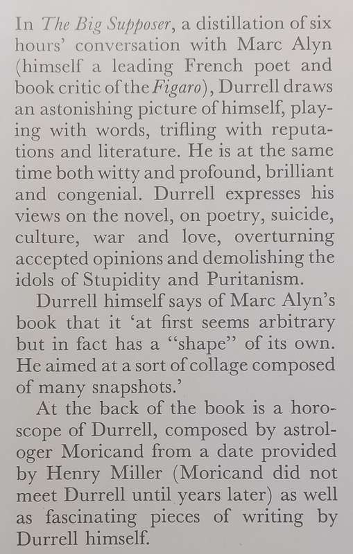 The Big Supposer: A Dialogue with Marc Alyn | Lawrence Durrell
