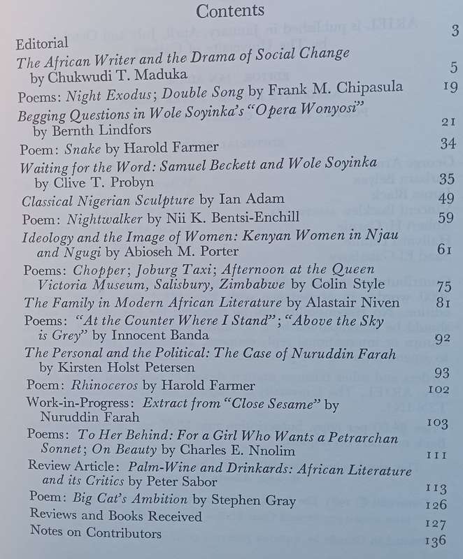 Ariel (Vol. 12, No. 3, July 1981, An African Number Issue)