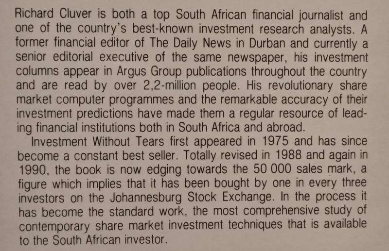 Investment Without Tears | Richard Cluver