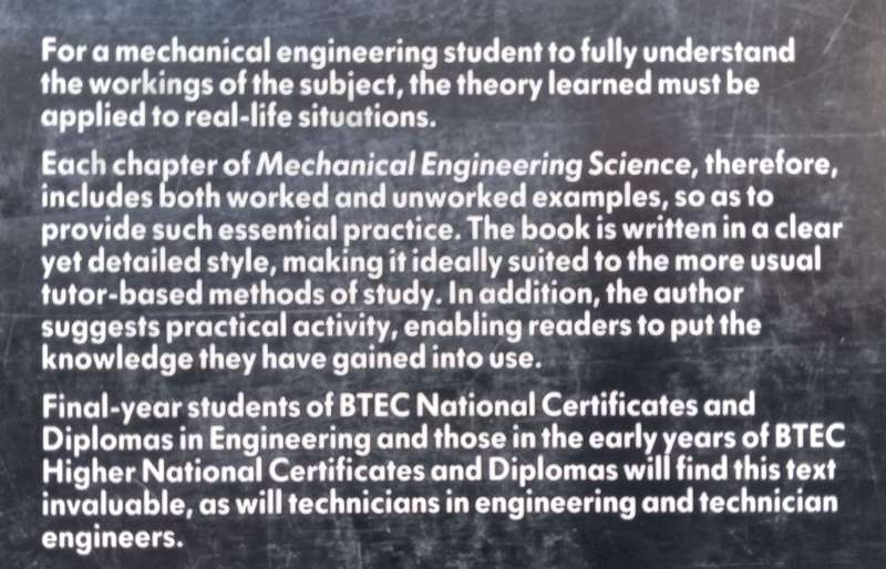 Mechanical Engineering Science | G. D. Jones