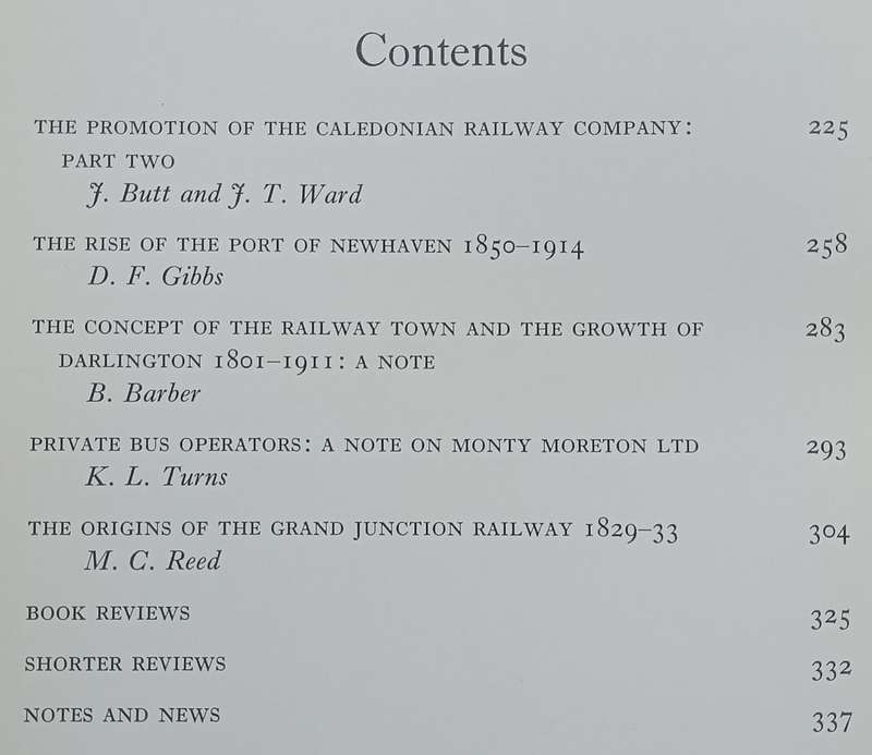 Transport History (Vol. 3, No. 3, November 1970)