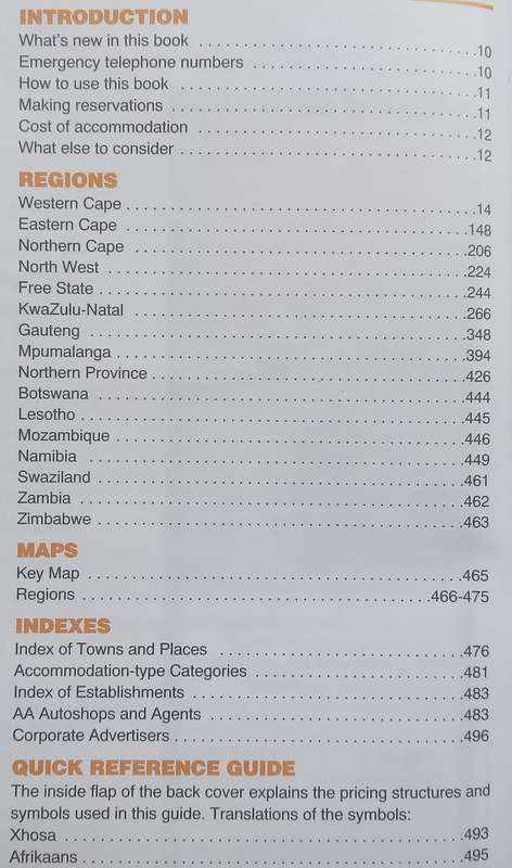 AA Hostels, Lodges, Guest Houses, B&Bs: Southern Africa, 2001/2002 Ed.