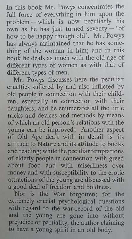 The Art of Growing Old | John Cowper Powys