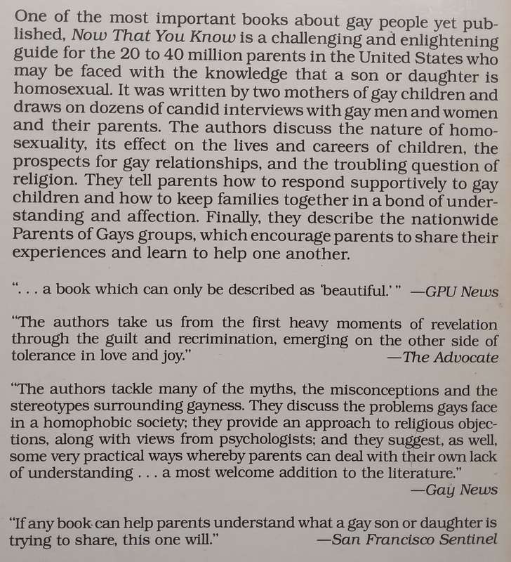 Now That You Know: What Every Parent Should Know About Homosexuality | Betty Fairchild & Nancy Ha...