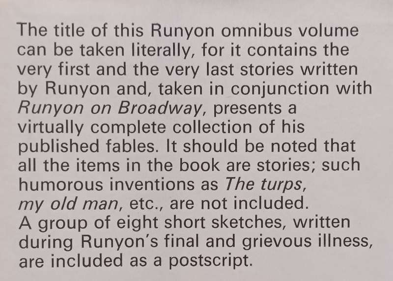 From First to Last | Damon Runyon
