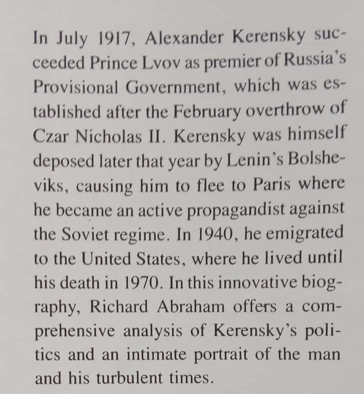 Alexander Kerensky: The First Love of the Revolution | Richard Abraham