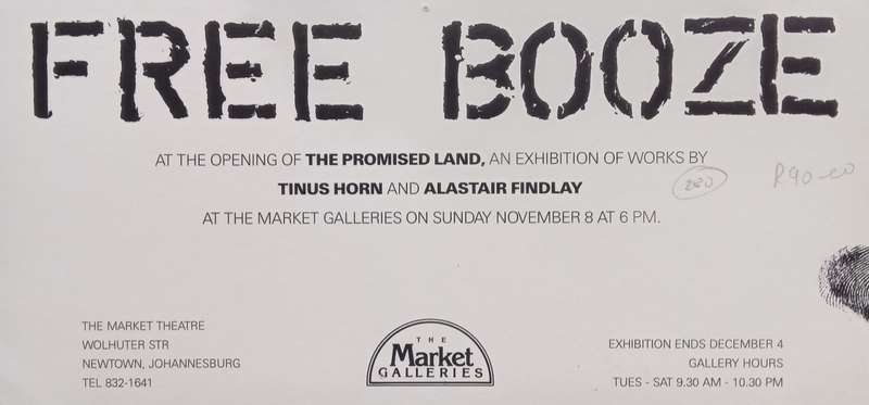 The Promised Land: Works by Thinus Horn and Alastair Findlay (Invitation to the Exhibition)