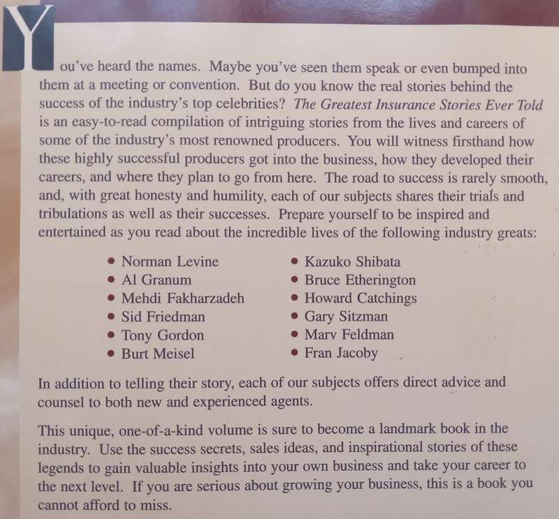 The Greatest Insurance Stories Ever Told: Success Secrets of the Industrys Top Producers | W. ...