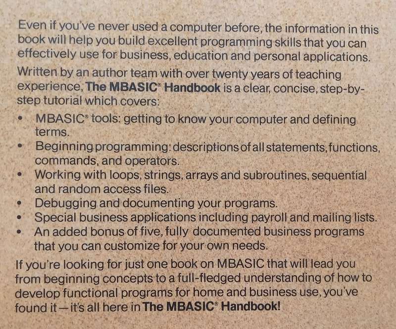 The MBASIC Handbook | Walter A. Ettlin & Gregory Solberg