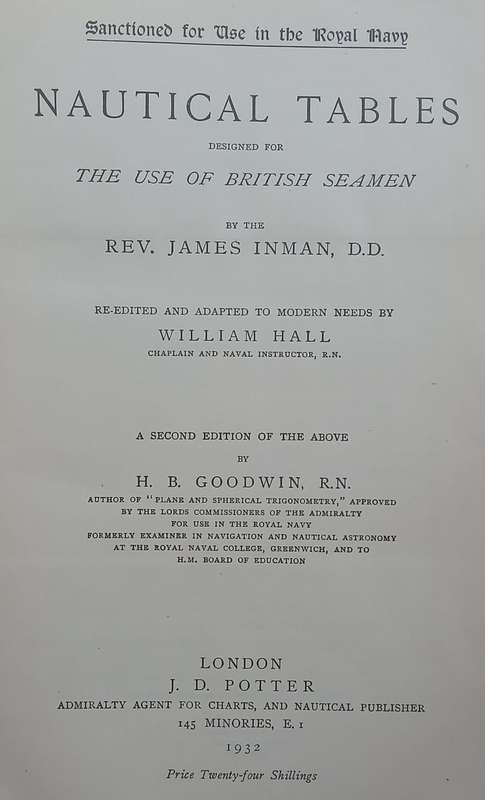 Nautical Tables Designed for the Use of British Seaman | Rev. James Inman