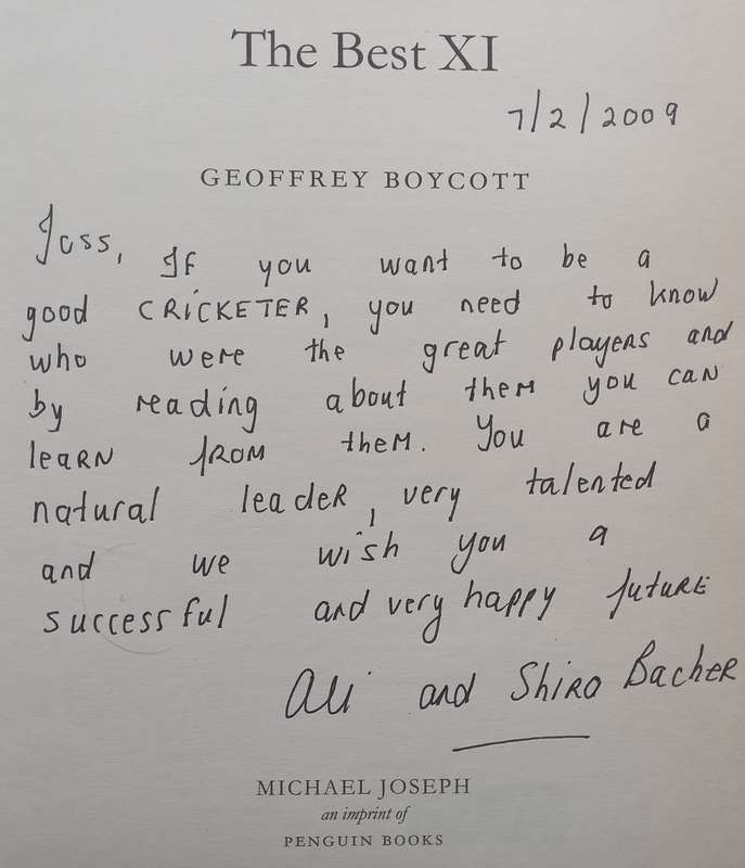The Best XI (Inscribed by Ali Bacher and his Wife) | Geoffrey Boycott