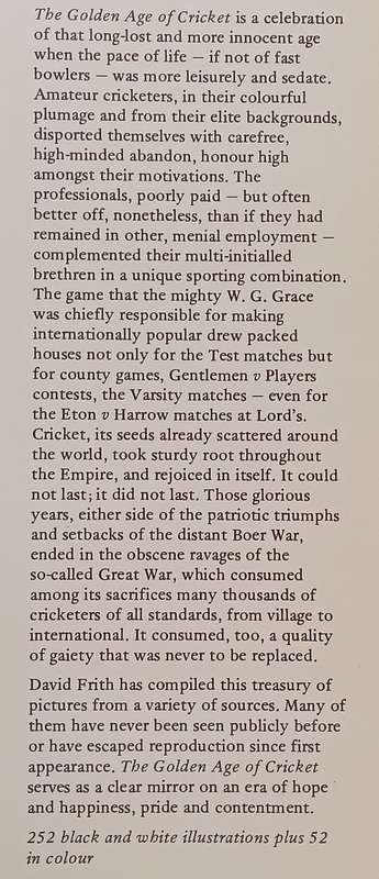 The Golden Age of Cricket, 1890-1914 | David Frith