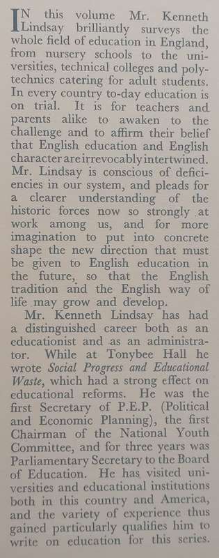 English Education | Kenneth Lindsay