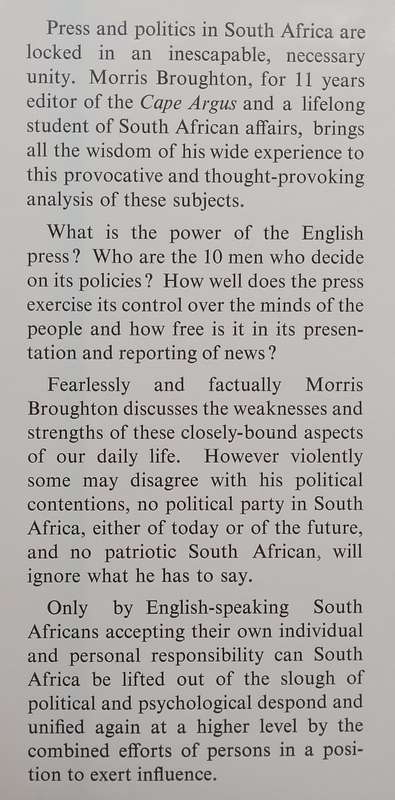 Press and Politics of South Africa | Morris Broughton