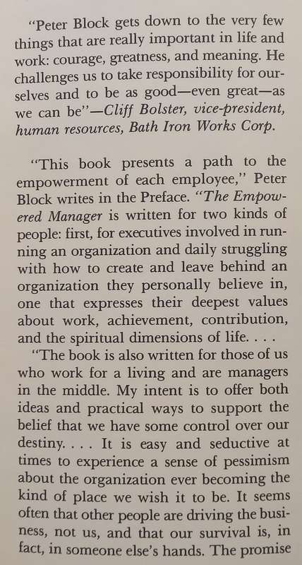 The Empowered Manager: Positive Political Skills at Work | Peter Block