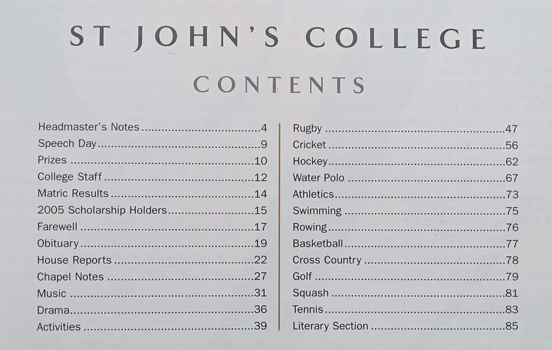 The Johanian (Vol. XVI, No. 3, 2005)