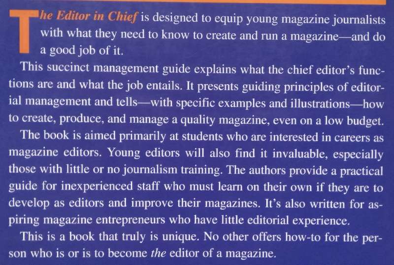 The Editor in Chief: A Practical Management Guide for Magazine Editors | Benton & Coleman Patterson
