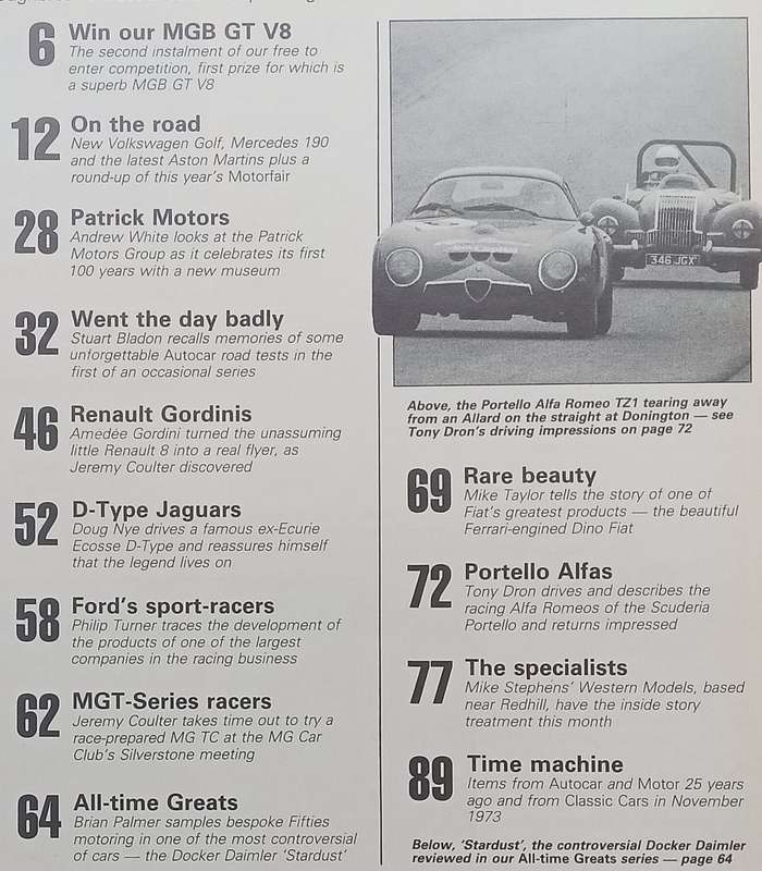 Thoroughbred & Classic Cars (November 1983)