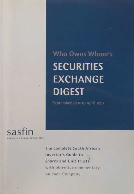 Who Owns Whoms Securities Exchange Digest (September 2004 to April 2005)