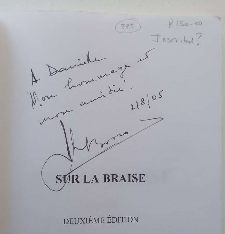 Sur La Braise (Possibly Inscribed by Author, French) | Henri Djombo