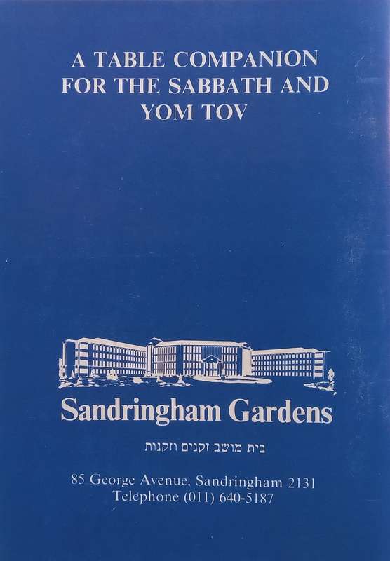 A Table Companion for the Sabbath and Yom Tov