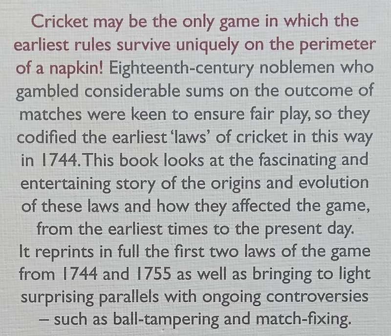 The Original Laws of Cricket