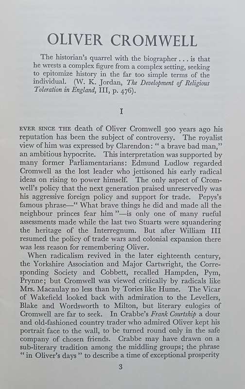 Oliver Cromwell, 1658-1958 | Christopher Hill