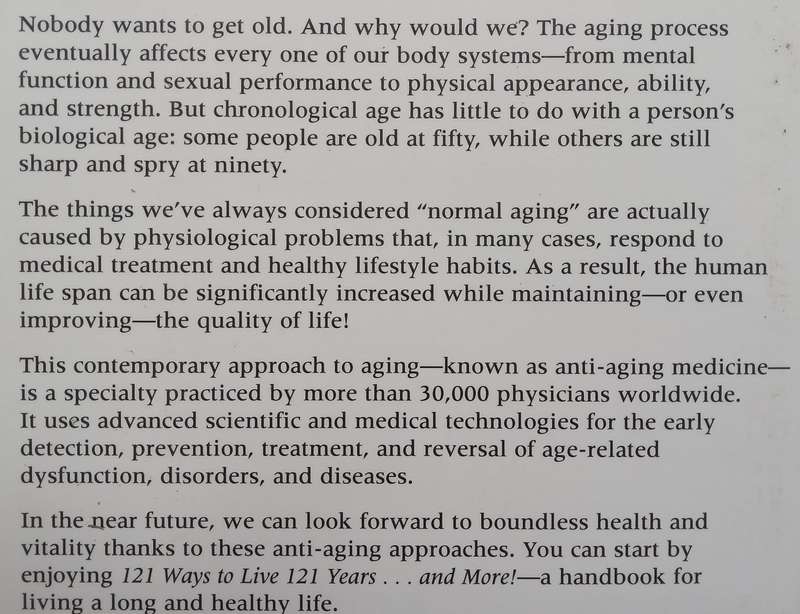 121 Ways to Live 121 Years: Prescriptions for Longevity | Ronald Klatz & Robert M. Goldman