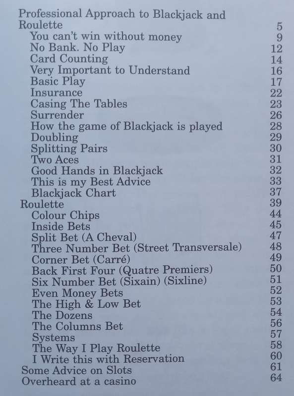 Professional Approach to Blackjack and Roulette | Morris Shenker