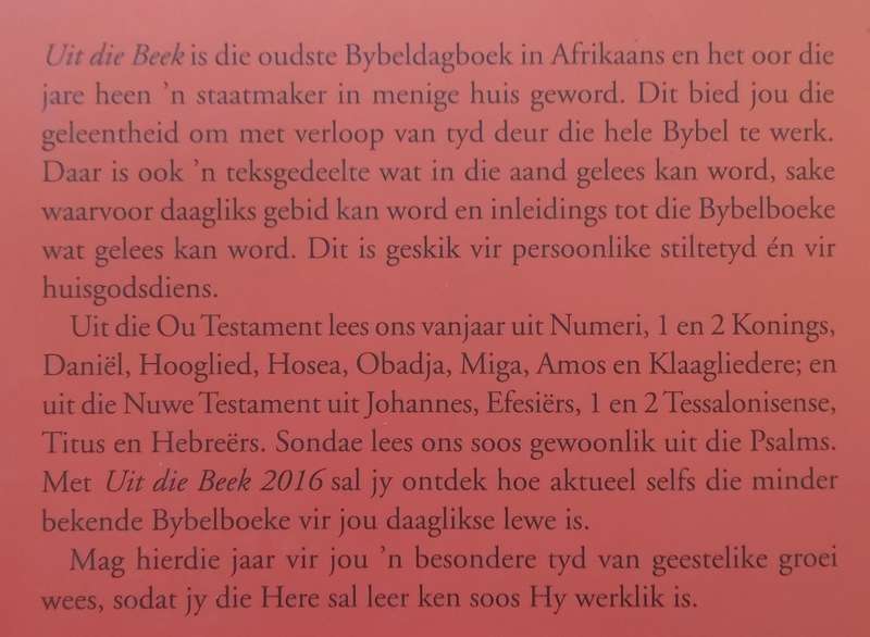 Uit die Beek 2016 (Afrikaans) | Attie van Wijk