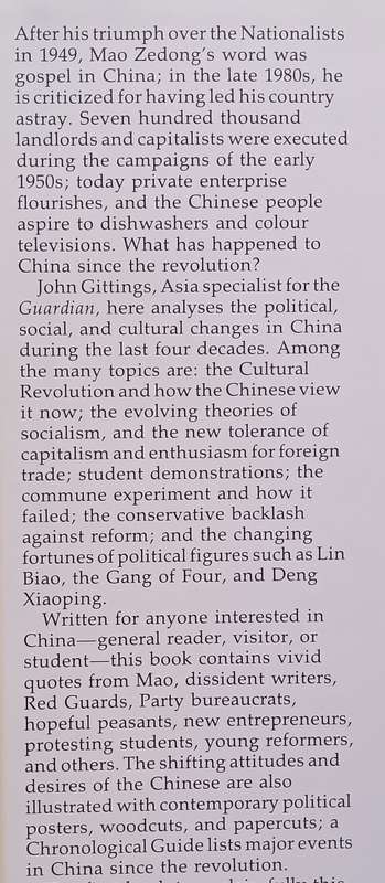 China Changes Face: The Road from Revolution, 1949-1989 | John Gittings