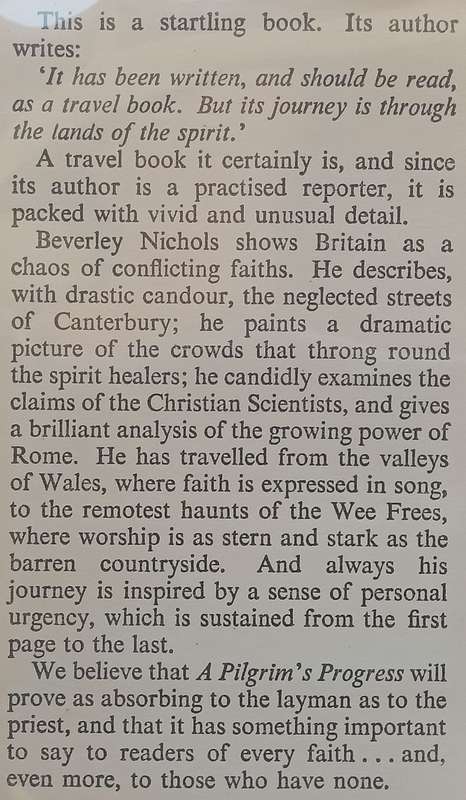 A Pilgrims Progress (First Edition, 1952) | Beverley Nichols