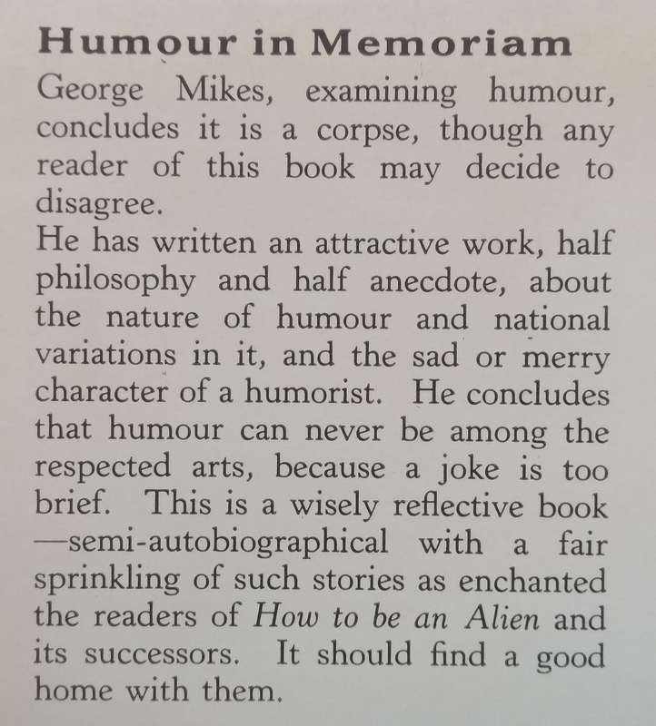 Humour in Memoriam | George Mikes
