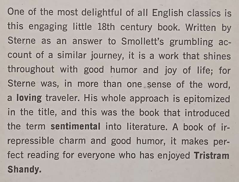 A Sentimental Journey through France and Italy (Copy of Stephan Gray) | Laurence Sterne